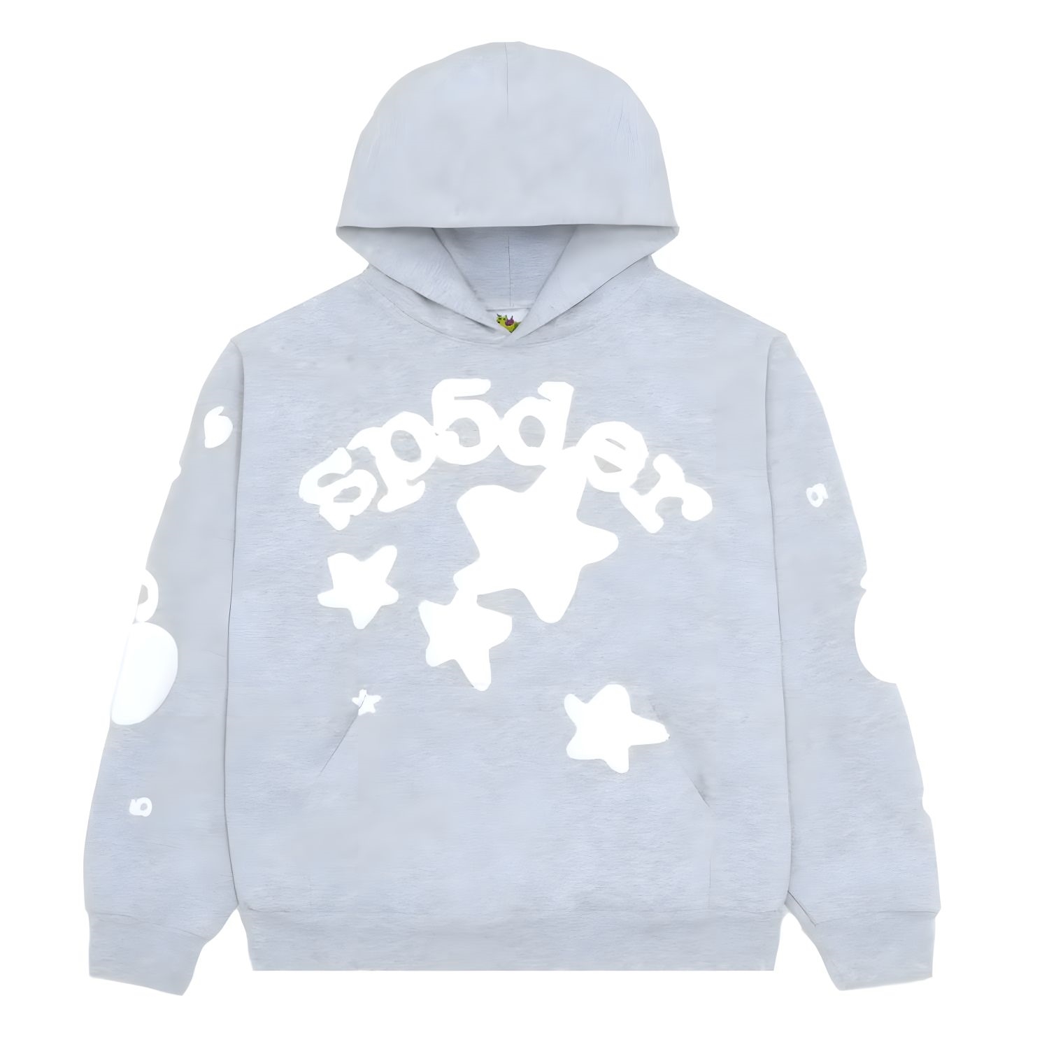 Sp5der Beluga Hoodie Heather Grey Front View